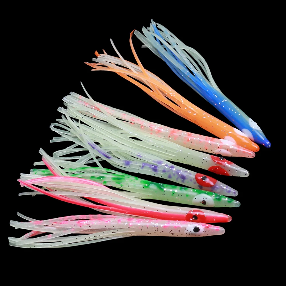 10 stücke leuchtender Tintenfisch-Weich köder, neuer 8cm Tintenfisch rock, kraftvoller, leuchtender, gefälschter Köder, Seefischerei zubehör, Tintenfisch-Jig-Weich köder – Detail 10