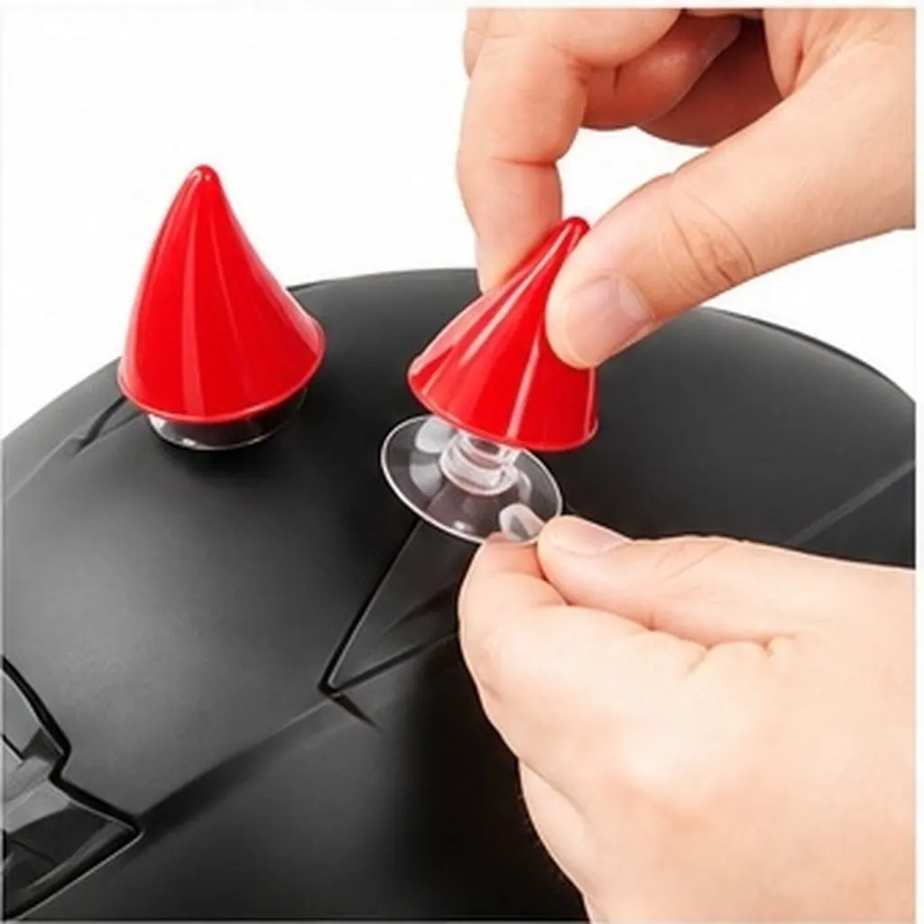 2Pcs Motorcycle Horn Ornament Unique Personality Decoration Reusable Accessory for Motorbike Bike Ski Helmets