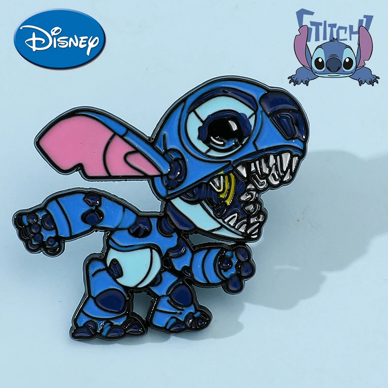 

Funny Disney Stitch Robot Modeling Cartoon Enamel Pins Cute Metal Brooches Denim Jacket Pin Ladies Brooch Boys Gift for Friends