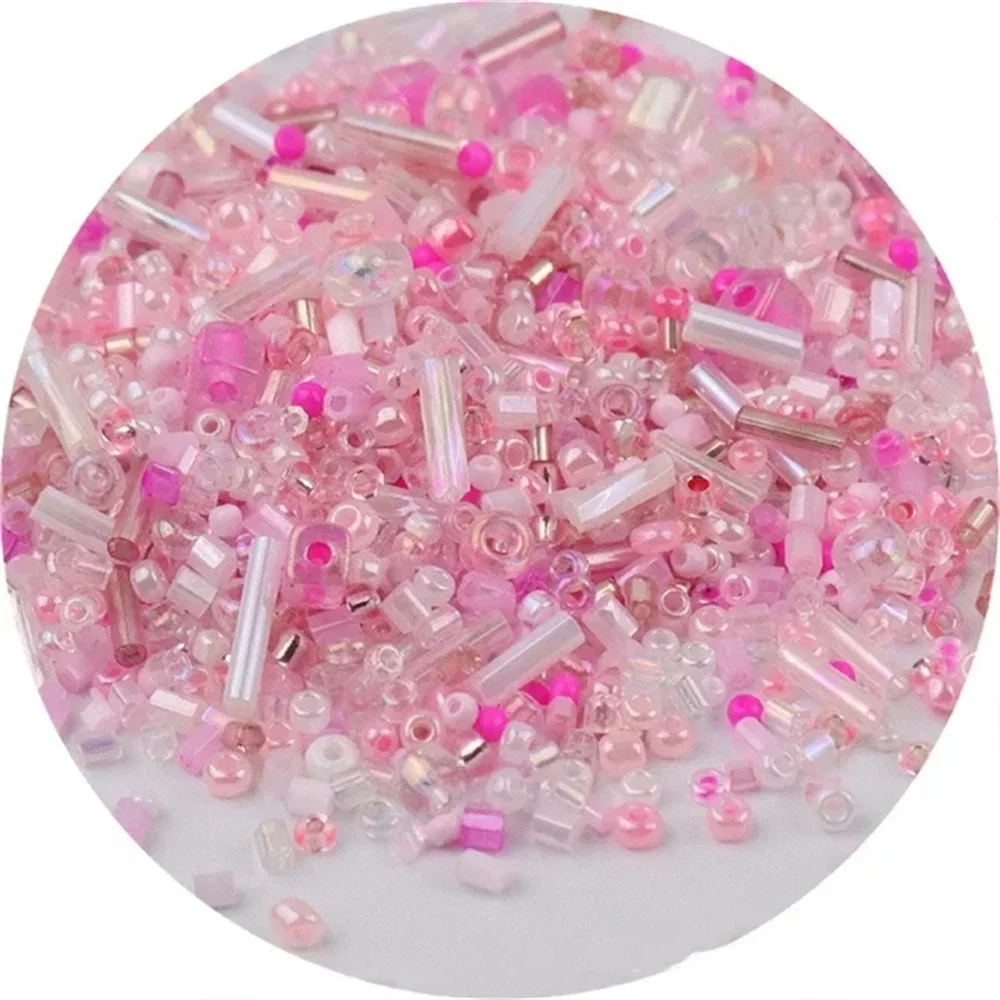 500Pcs Japan Miyuki Seed Beads Mixed Delica Round Glass Beads Mix Colors and Size Glass Twist Bugle Tube per accessorio di abbigliamento