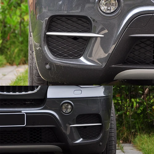 Imagen 2 del producto Para BMW X5 E70 2011 2012 2013 parachoques delantero de coche lámpara antiniebla cubierta de rejilla de luz marco embellecedor tapa de bisel de capó