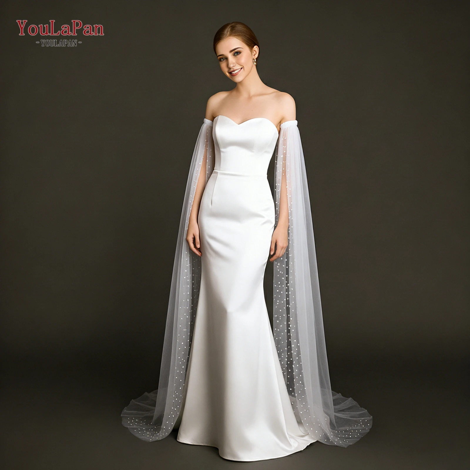 YouLaPan VM19 Accesorios de Boda Mangas Desmontables para Novia, Mangas de Boda Estilo Torero y Bolero DIY Desmontable para Mujer