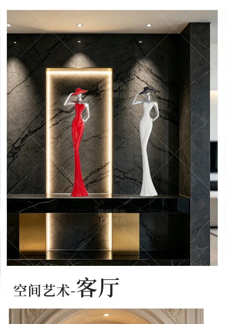 DSA entrance entrance abstract character ornament light luxury high-end living room niche minimalist high-end art  decoration