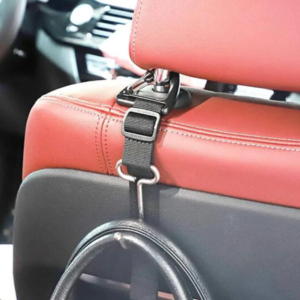

2 pcs Car Headrest Hidden For Backpack Wallet Keys Auto Seat Hook Vehicle Headrest Hook Heavy Duty Strong Bearing Capacity Easy