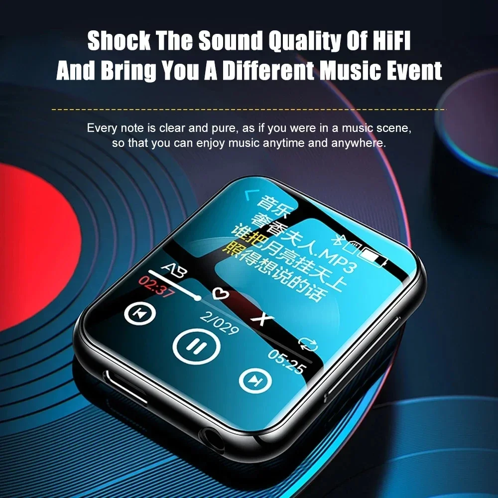 مشغل MP3 بلوتوث ، مكبر صوت الكاميرا ، مشغل موسيقى HiFi ، دعم جهاز Walkman ، فيديو ، راديو FM ، تسجيل ، كتاب E-book ، TF ، بطاقة SD