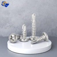 50/20Pcs #8/M4.2 #10/M4.8 Sheet Metal Screws 410 Stainless Steel Pan Head Fast Self Tapping Screws