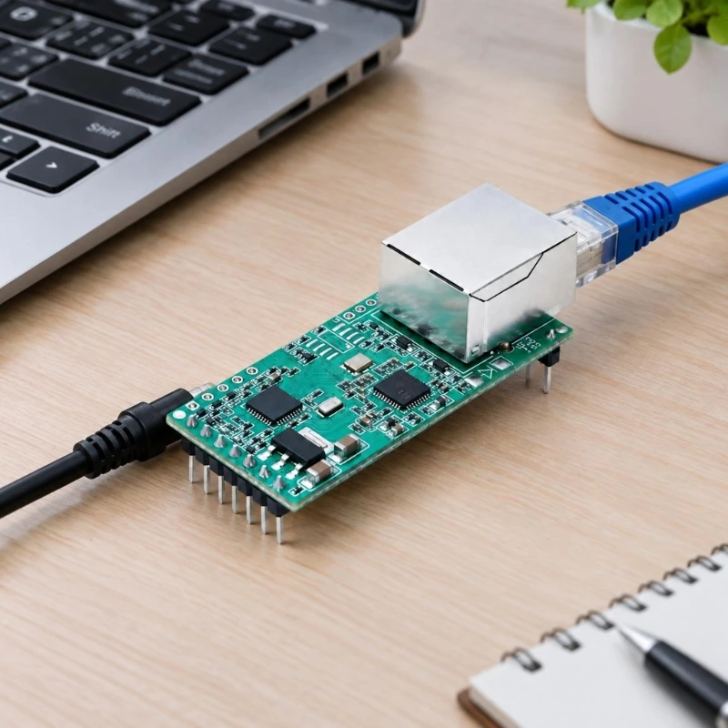  UART to Ethernet Data Conversion Circuit-Board Module for Industrial Automation