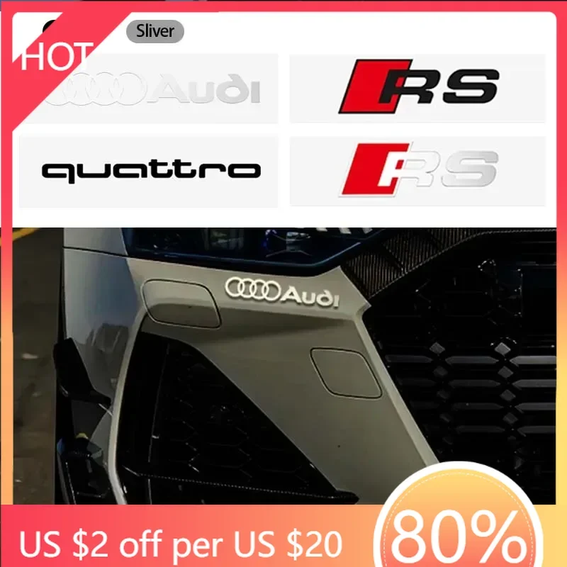 

2025 Hot 2Pcs Car Styling Body Door Window Decoration Sticker For Audi sline quattro RS A3 A4 A5 A6 A7 A8 TT Q3 Q5 Q7 S3 S4 S5 S