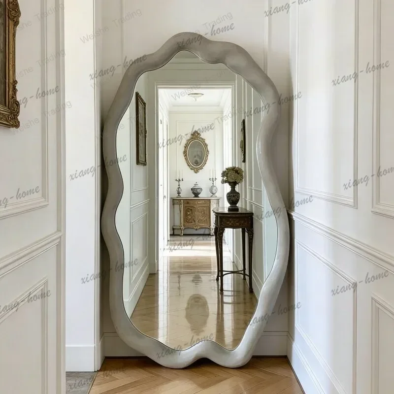 LD Cream wind cloud full-length mirror clothing store fitting home bedroom floor mirror