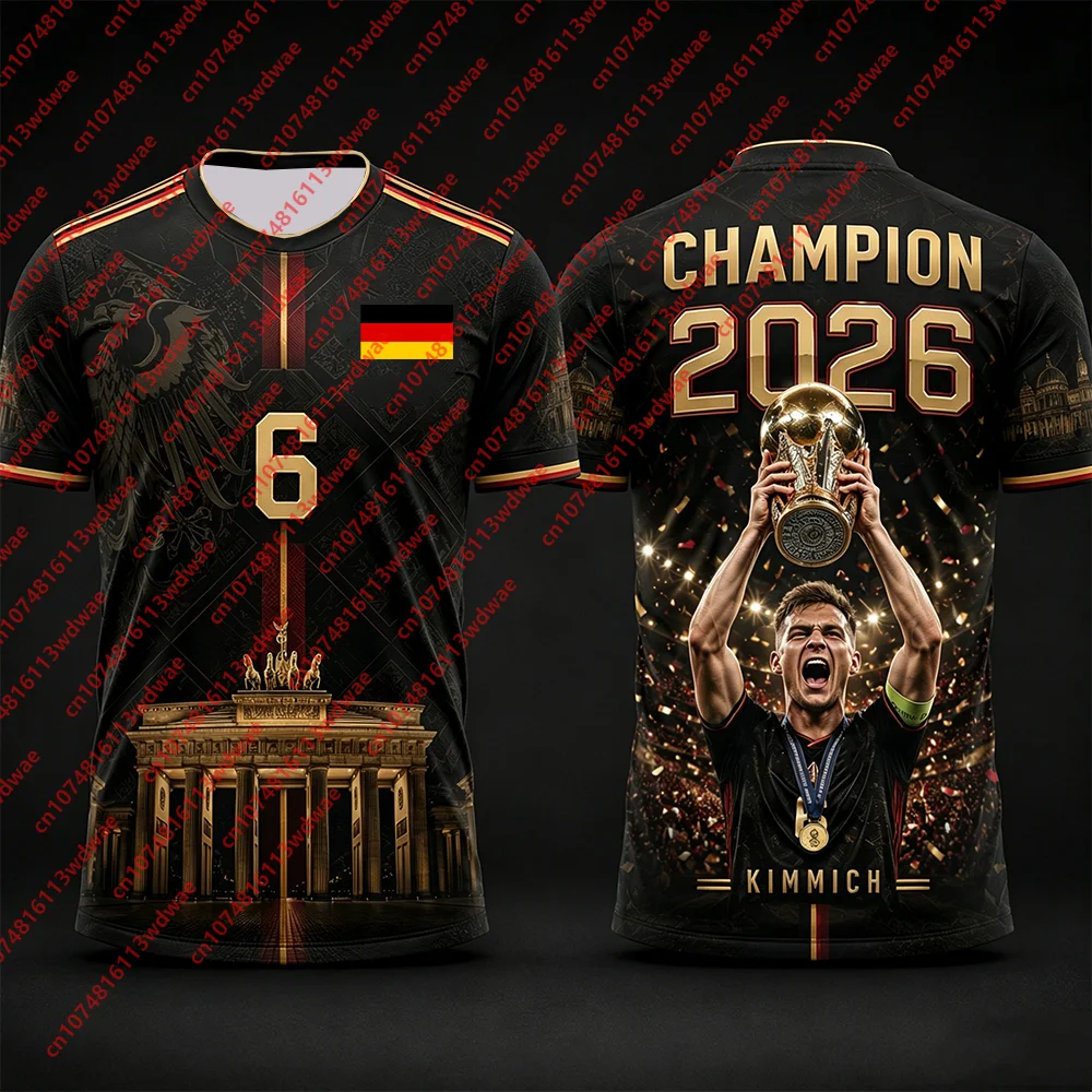 2026 Germany Champion Football T-shirt Quick-Drying KIMMICH 6 Football Shirt Outdoor Tracksuit Kit Special Edition Kid Tee
