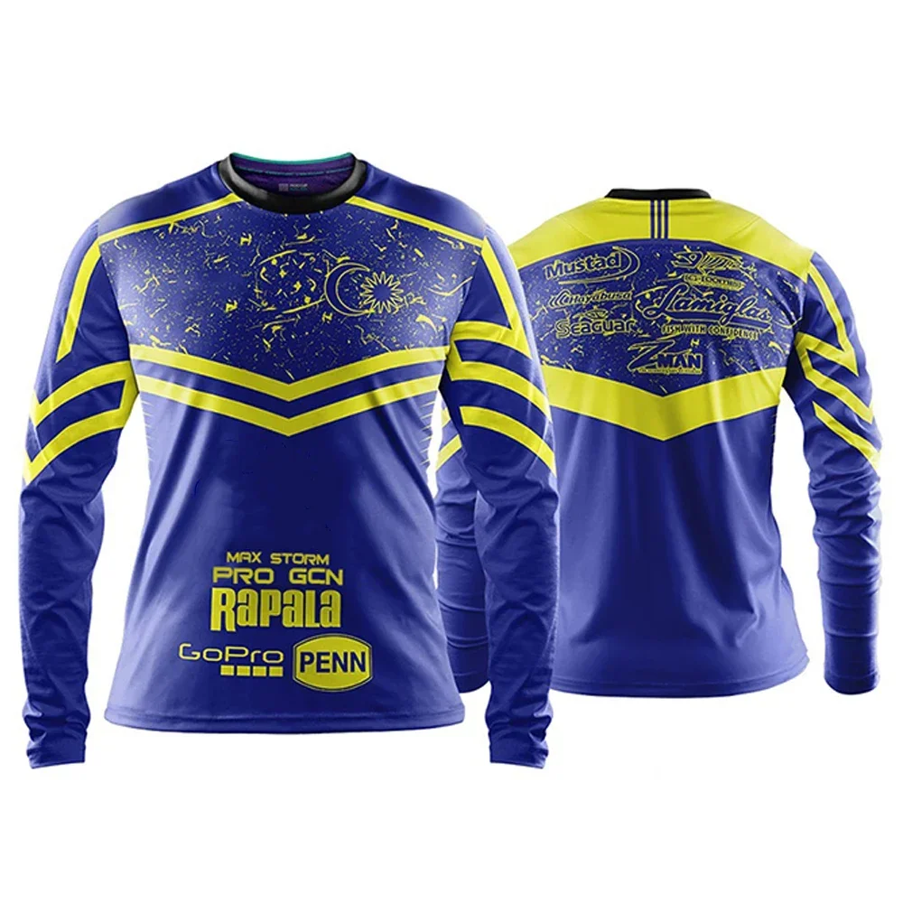 fishing jerseys Summer Long-sleeved Men's MTB Road Cycling Riding Motorcycle Bike Downhill sportswear Jersey