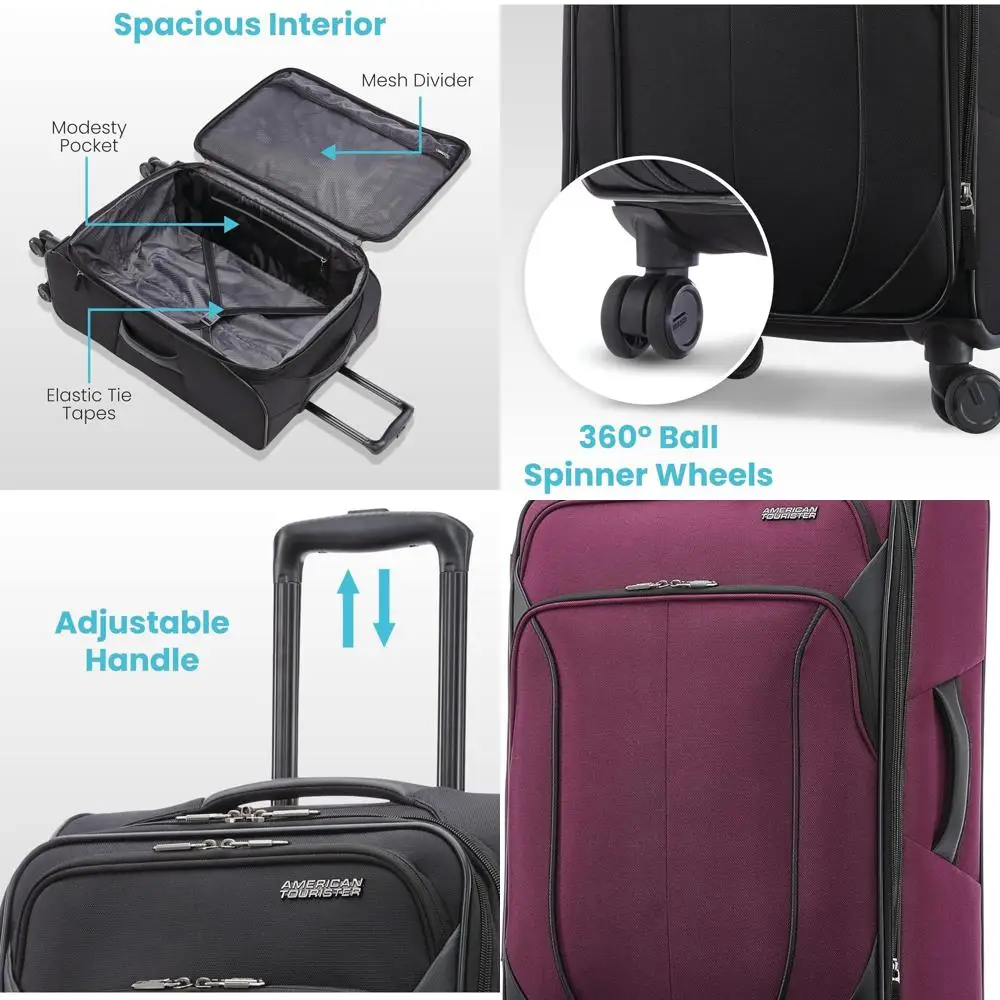 

Expandable Softside Luggage with Spinner Wheels, 24, Purple Orchid