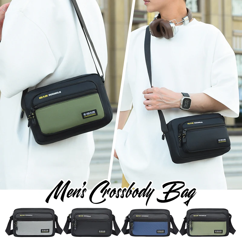 

Crossbody Bag Men 2025 New Casual Versatile Men's Backpack Fashionable Simple Oxford Cloth Shoulder Bag Canvas Bag