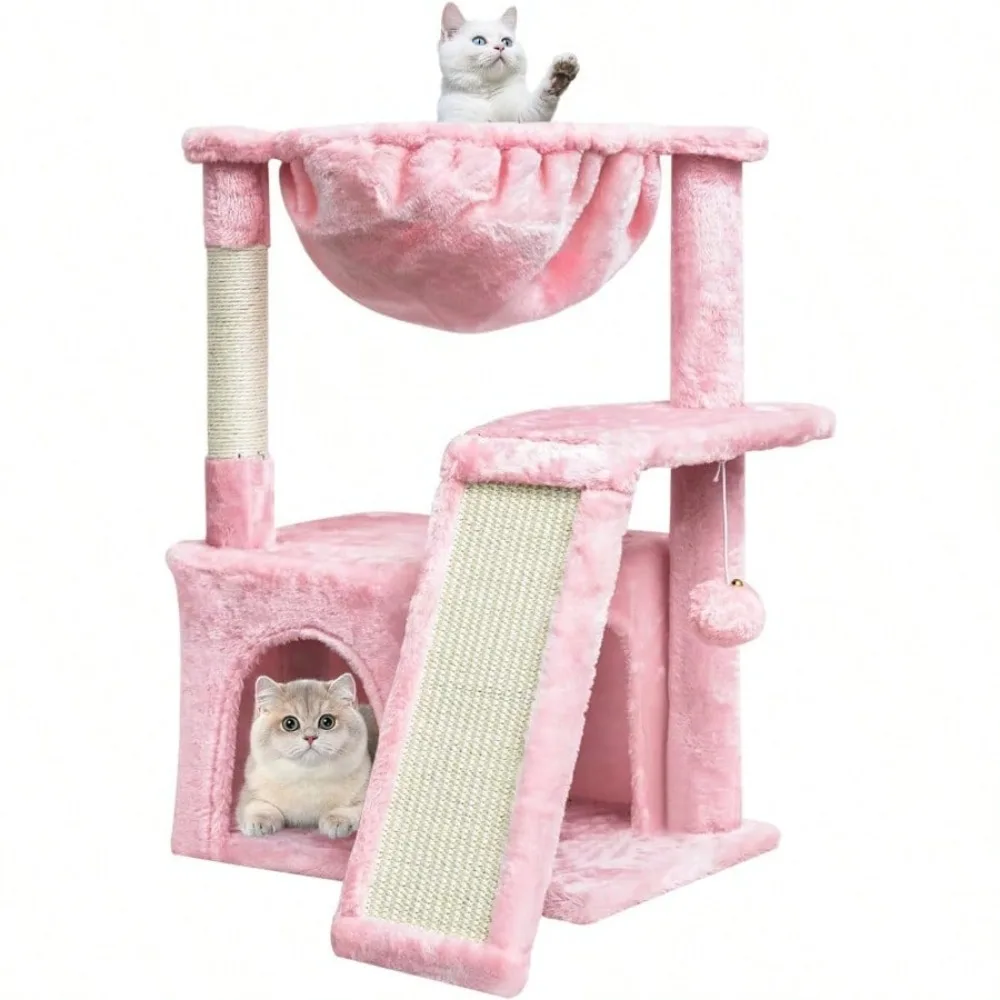 

Cat Tree For Indoor Cats Large Adults Modern Activity Tower With Scratching Posts Board Condo With Plush Perch Climbing Stand
