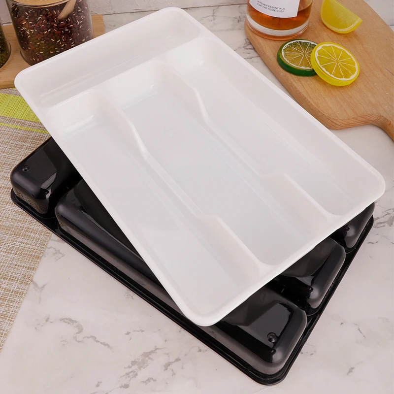 Cutlery Organizer Box Separation Storage Box Tableware Drawer Organizer Eco-Friendly PP Kitchen Spoon Knife Cutlery Tray Holder