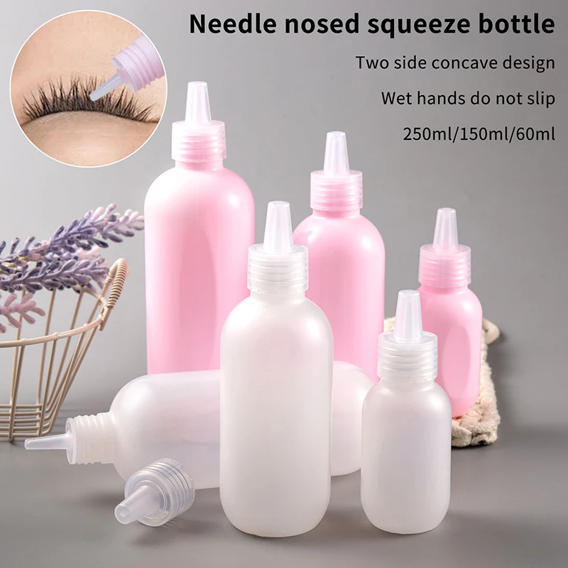 60/150/250ML Eyelash Tattoo Cleaning Washing Bottle Squeeze Cleaner Waterproof Eyebrow Remover Bottle Eyelash Extension Makeup