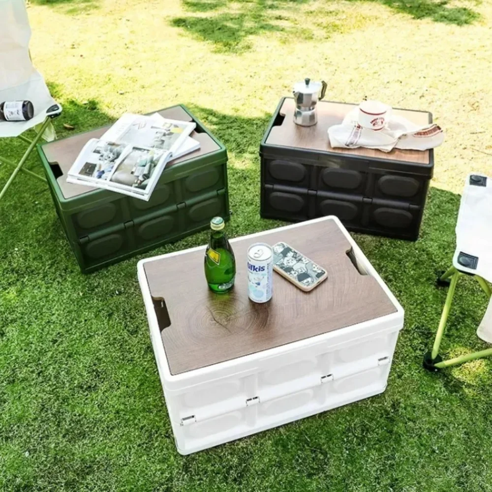 Camping Storage Boxes Outdoor High-capacity Storage Boxes Car Trunk Travel Organizing Bin With Lid Stackable Spice Picnic Case