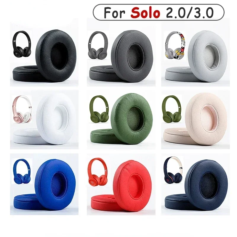 Earpads For Beat Solo 2 Solo2 Ear Cushion Solo 3 Solo3 Headphones Ear Pads Ear Cups Replacement Parts Headset Foam Pad