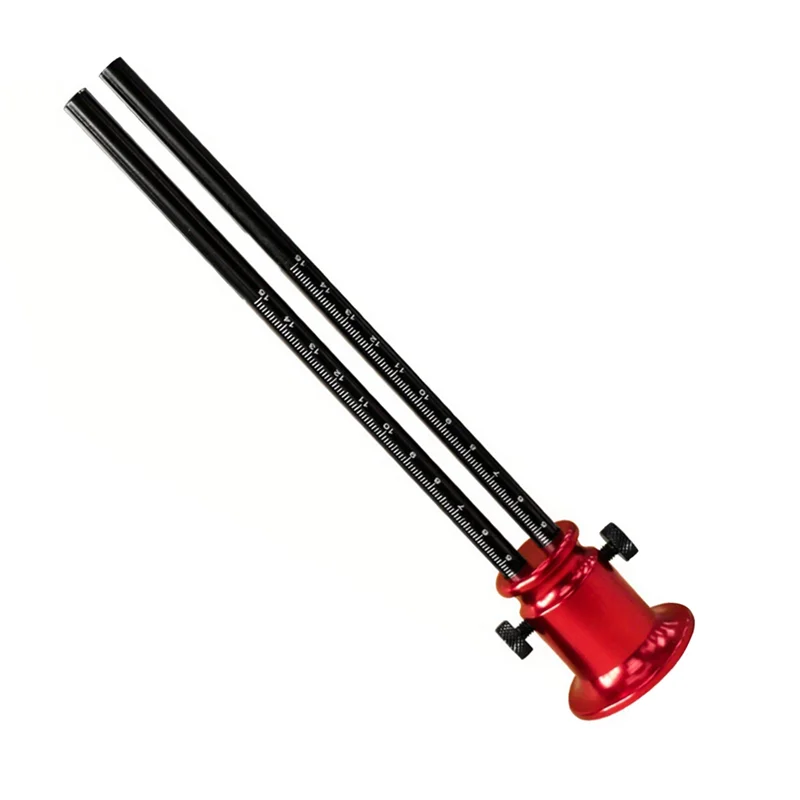 B08B-مزدوج رئيس عجلة بمناسبة مقياس الألومنيوم خط موازي الرسم أداة النجارة بمناسبة الخطاط حاكم ث/بوصة و مقياس مم #5