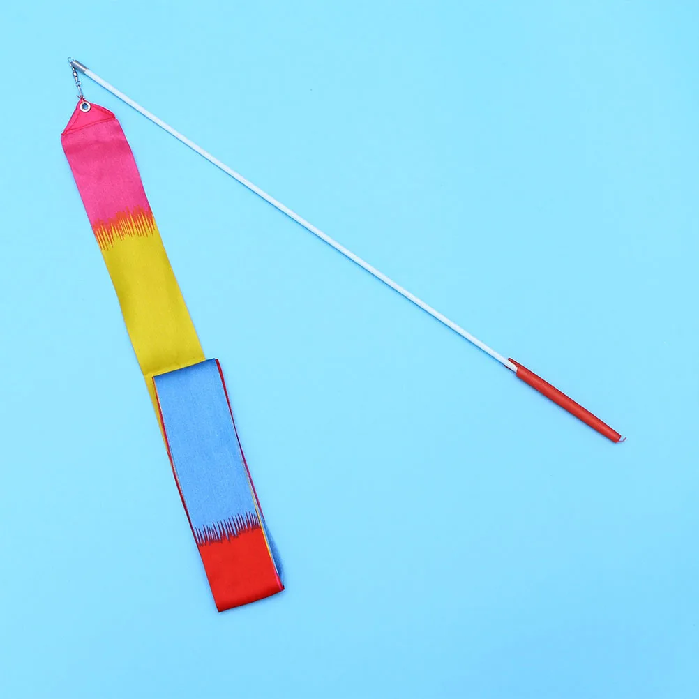 5 قطعة 2- متر الجمباز الفني الشريط الملونة لهب نمط لممارسة الشريط الإيقاعي اللافتات #3