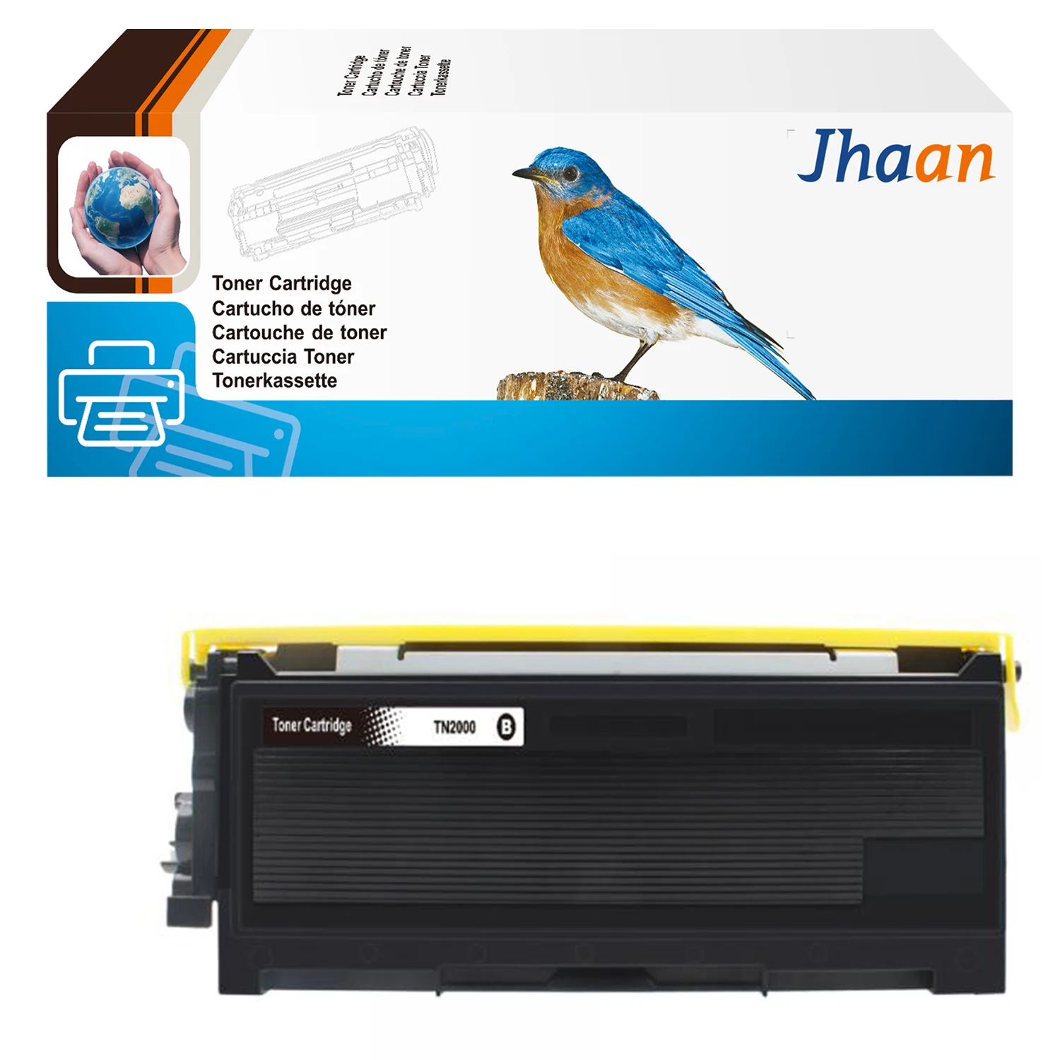 Jhaan TN2000 kompatibler Toner für Brother HL 2020 – TN-2000 Schwarz – ca. 2500 Seiten (bei 5% Deckung) – Detail 1
