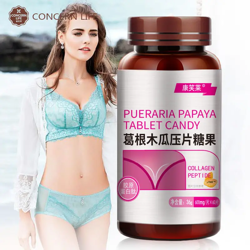 Natural Organic Enlarged Female Breast Size Capsules Plants Pueraria Mirifica Papaya Extract Enhancement Women Hormone Estrogen