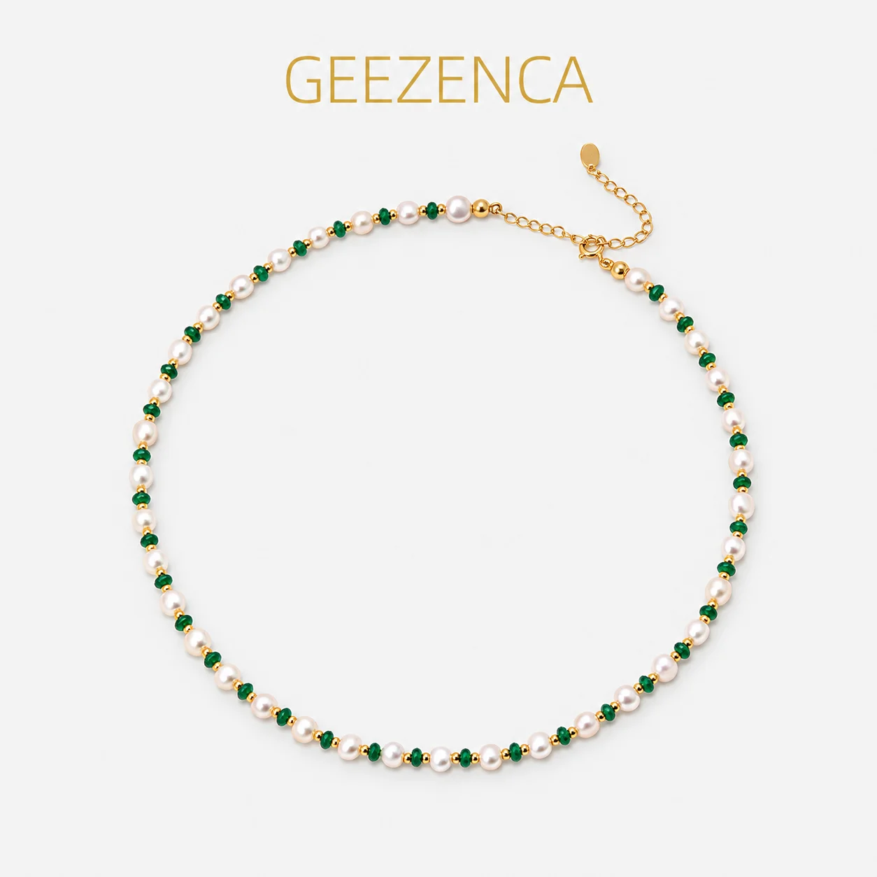 geezenca-925-silver-pearl-green-stone-spaced-beads-strand-chokers-necklace-for-women-chic-luxury-multi-layer-necklaces-2024-new