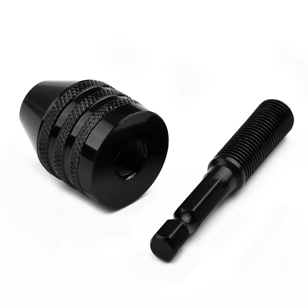 1pc Keyless Chuck Conversion Hex Shank Adapter Drill Bit Quick Change Driver Drilling Chuck Self Tighten Automatic Locking