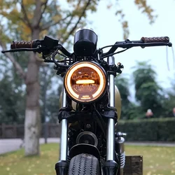 Motorcycle LED Headlight High Low Beam DRL Daytime Running LIght For Honda Hornet Kawasaki Yamaha Victory Universal Motorcycles