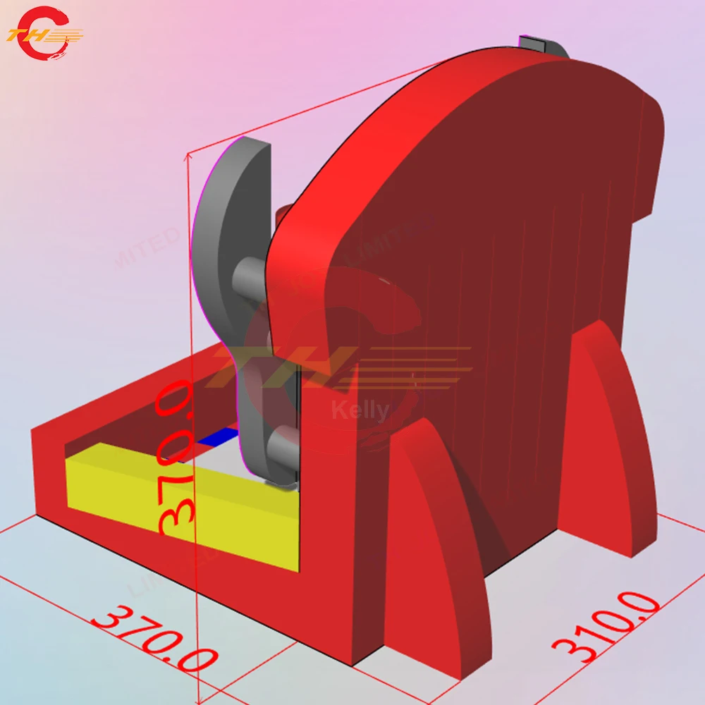 Festa all'aperto Noleggio Carnevale Basket Gonfiabile Collegare 4 Giochi Sportivi 3.7x3.1x3.7mH Gioco di Tiro di Basket Gonfiabile Giocattolo