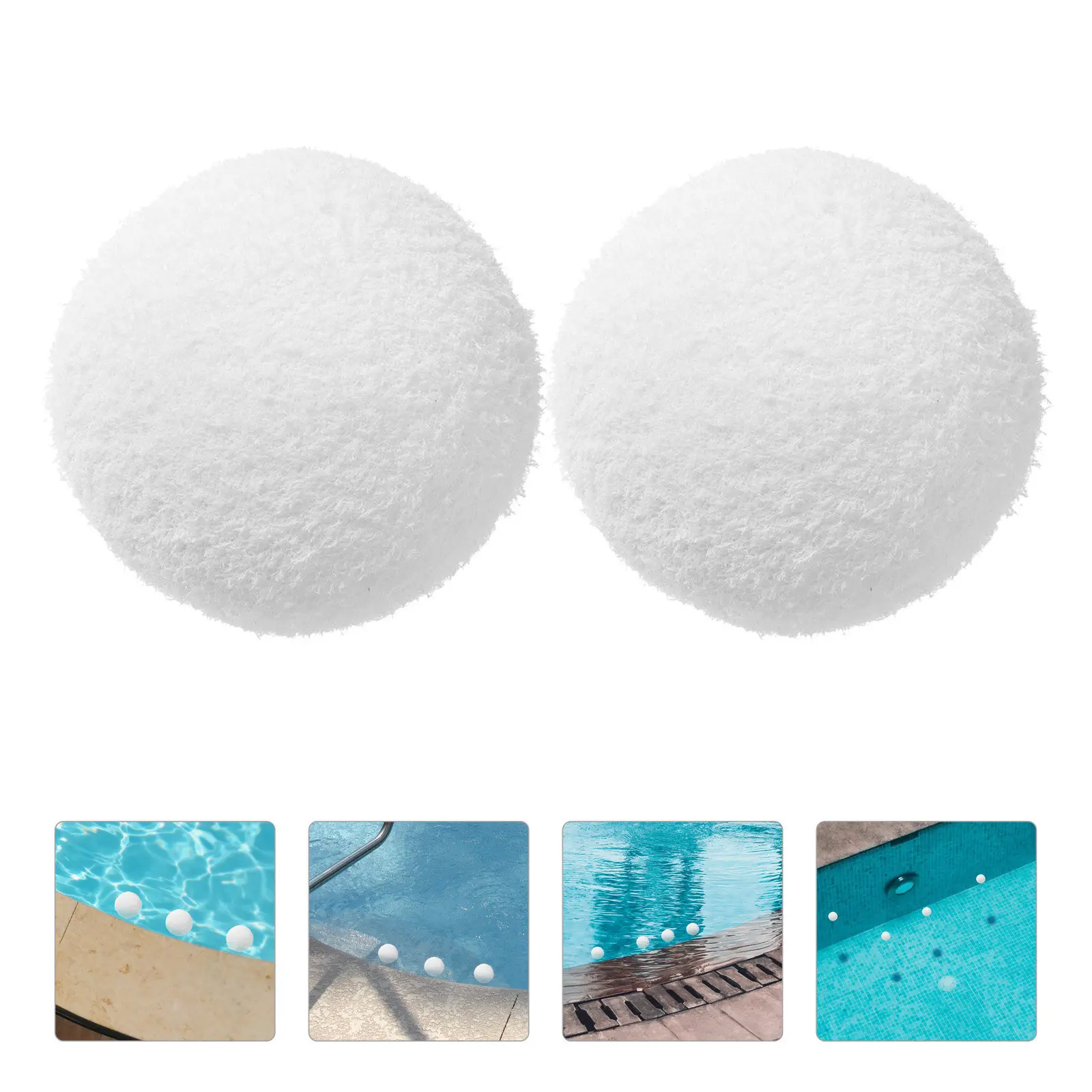 Swimming Pool Filter Balls 4 Pack High Elastic Oil Absorbing Sponge Reusable Fiber Media for Pool Cleaning