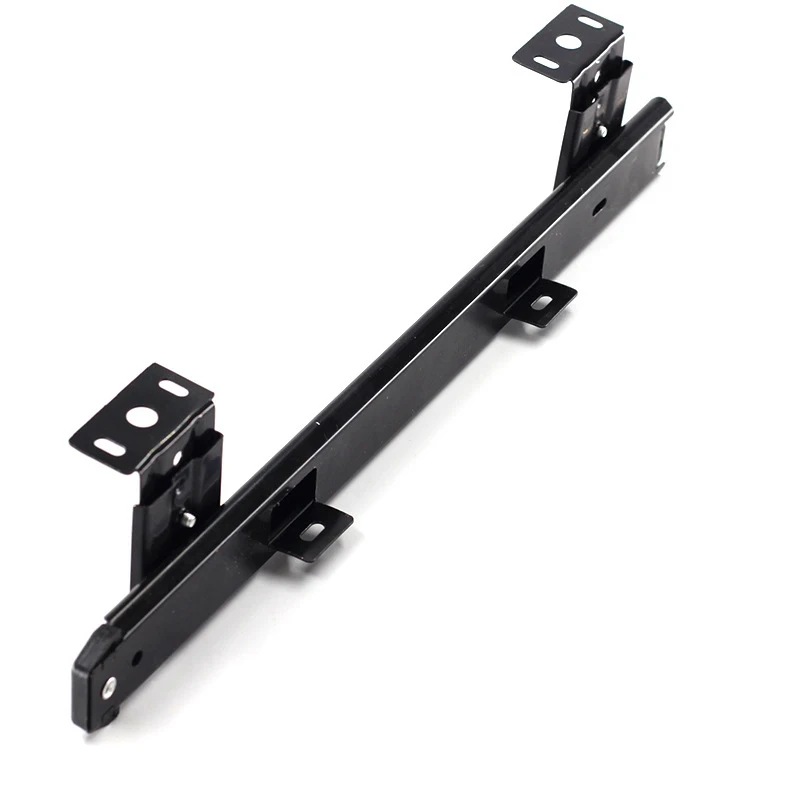 Mute Ball Bearing Pull Out Tray Adjustable Hanging Bracket Suspension Track Guide Rail Fold Telescopic Drawer Runners Black