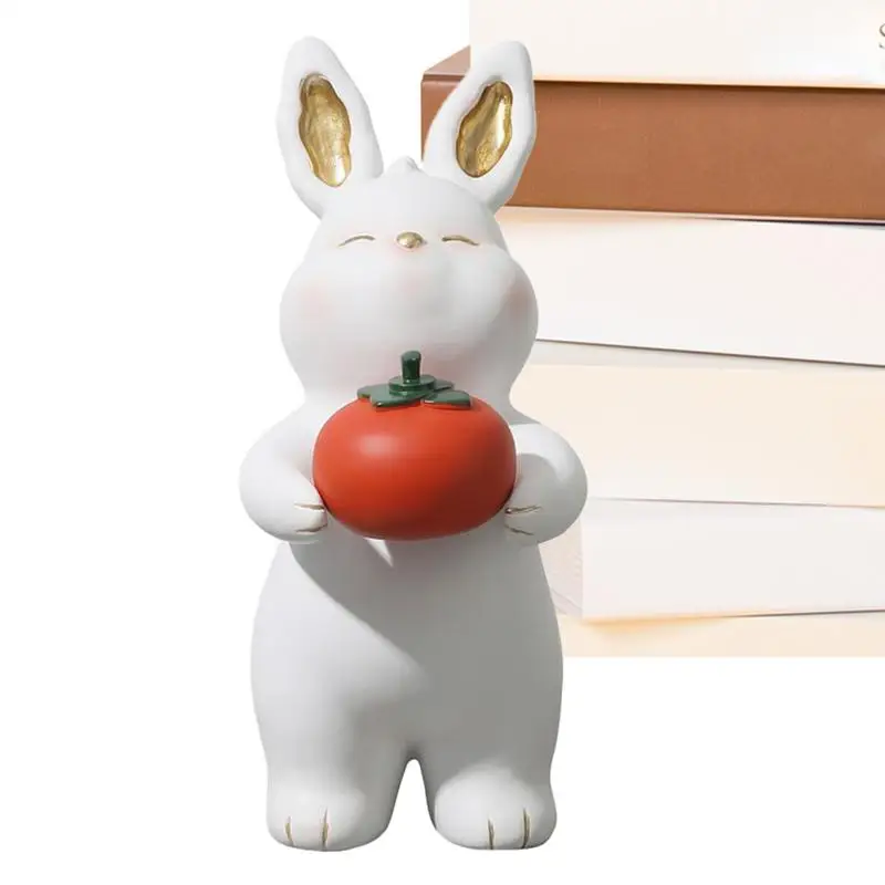 

Rabbit Resin Statue Sculpture Figurine Cartoon Bunny Room Decor Cute Animal Character Resin Collectible Ornament For Hallway