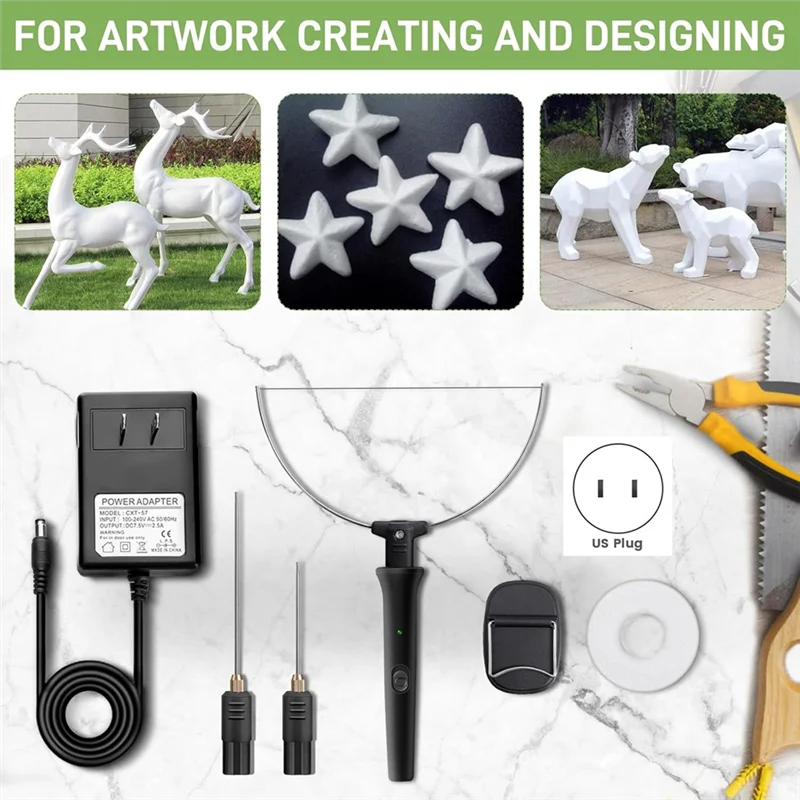 AY03-5-In-1 Hot Foam Cutterfoam Cutter Machine Pen Tools Kit With 110-240V/0-28W Digital Voltage Controller Electric US Plug