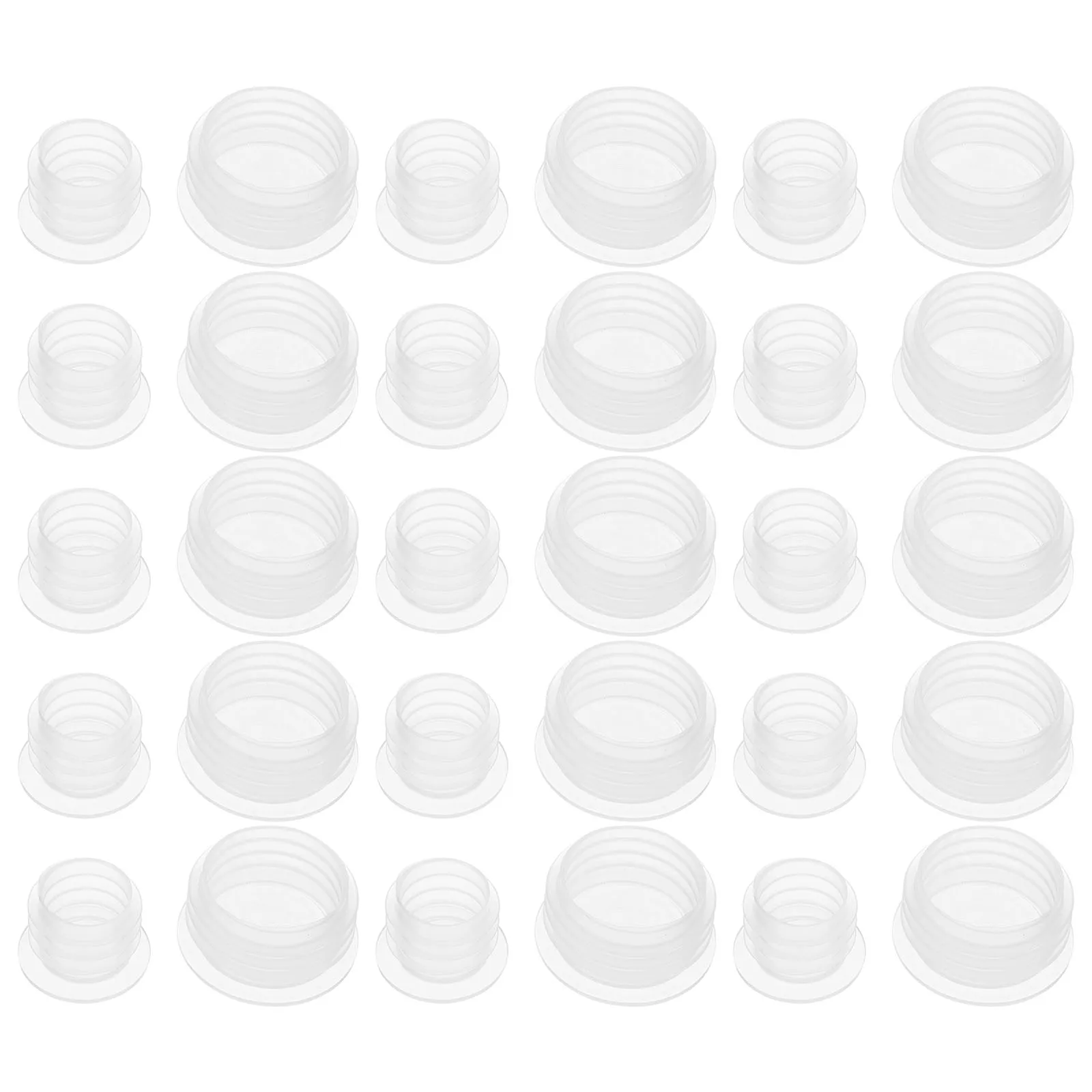 

200pcs Bottle Caps White 3 Ring 10 16 Size Leak Proof Protective Replacement Lids Sealing Reusable Lids for Storage