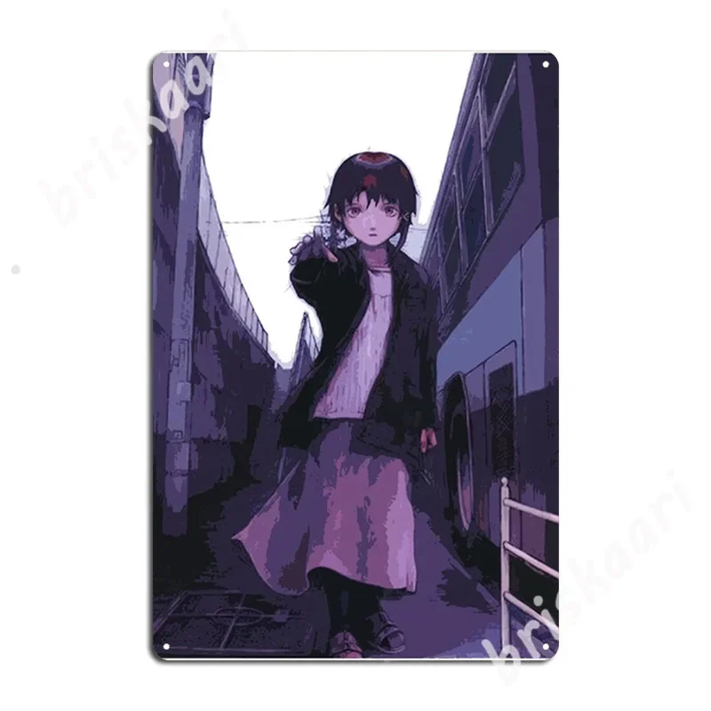 Lain Serial Experiments Lain Metal Signs pub Mural Funny Plaques Tin sign Posters