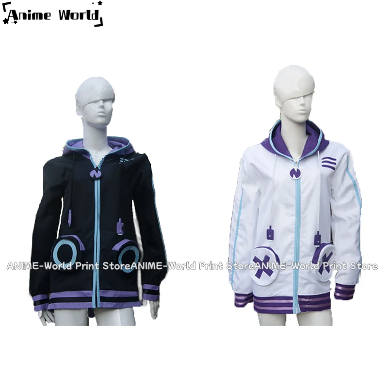 《Custom Size》Netune Purple Heart Hoodie Clothing Hyperdimension Neptunia Cosplay Costume 2 Styles Can Choose