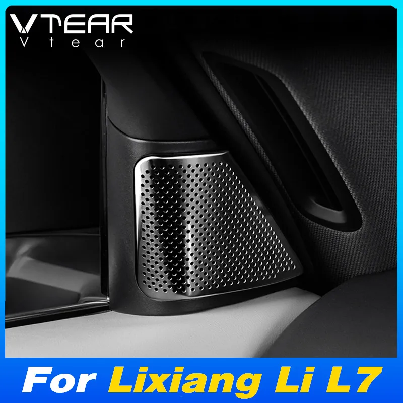 

Vtear Car Front Pillar Speaker Horn Cover Interior Third Row Anti Dust Sticker Proctive Accessories For Lixiang Li L7 2022-2024