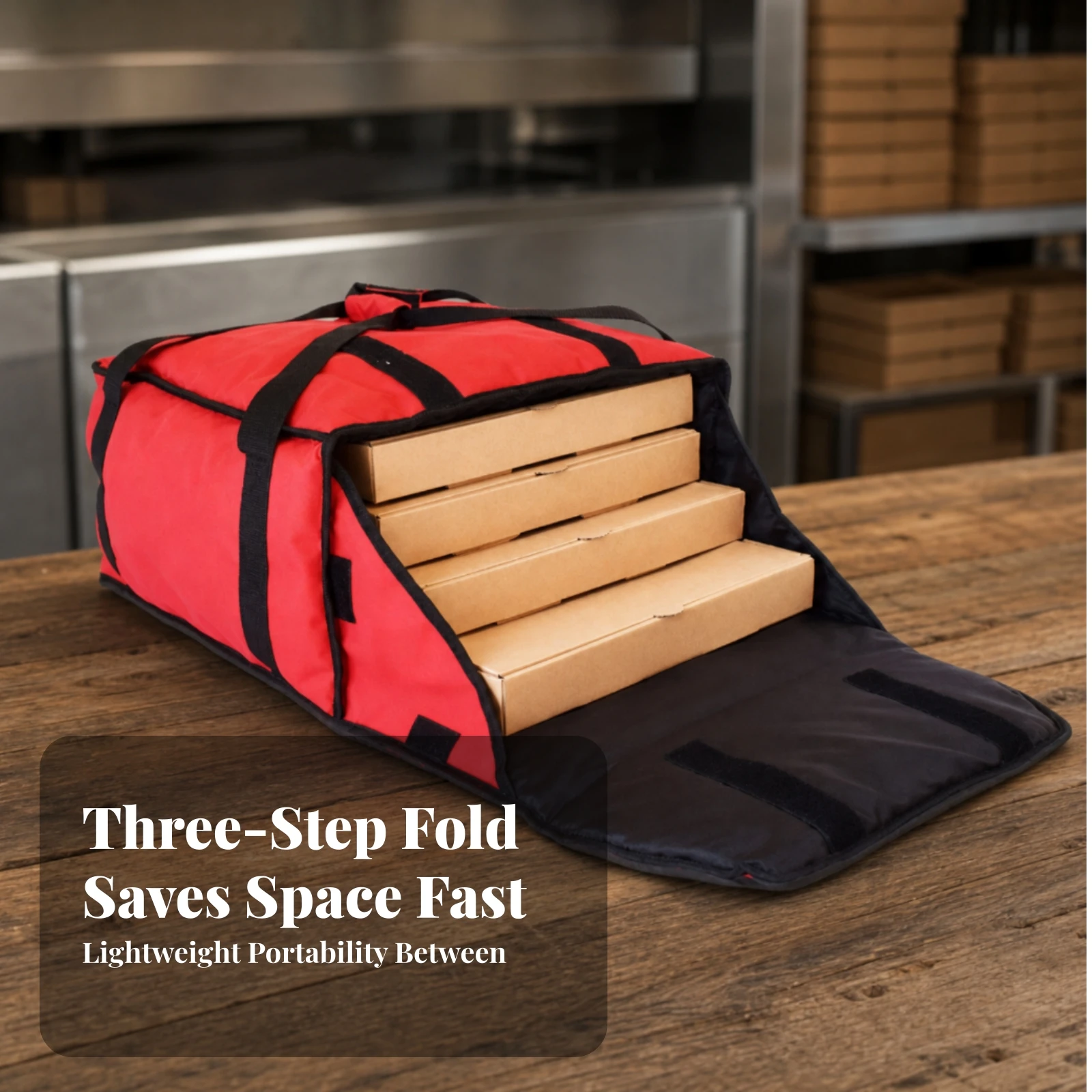 Pizza Delivery Bag Double-Layer-Layer Pizza Bag with Window Pocket Insulated Food Carrier Reusable Lightweight for Couriers