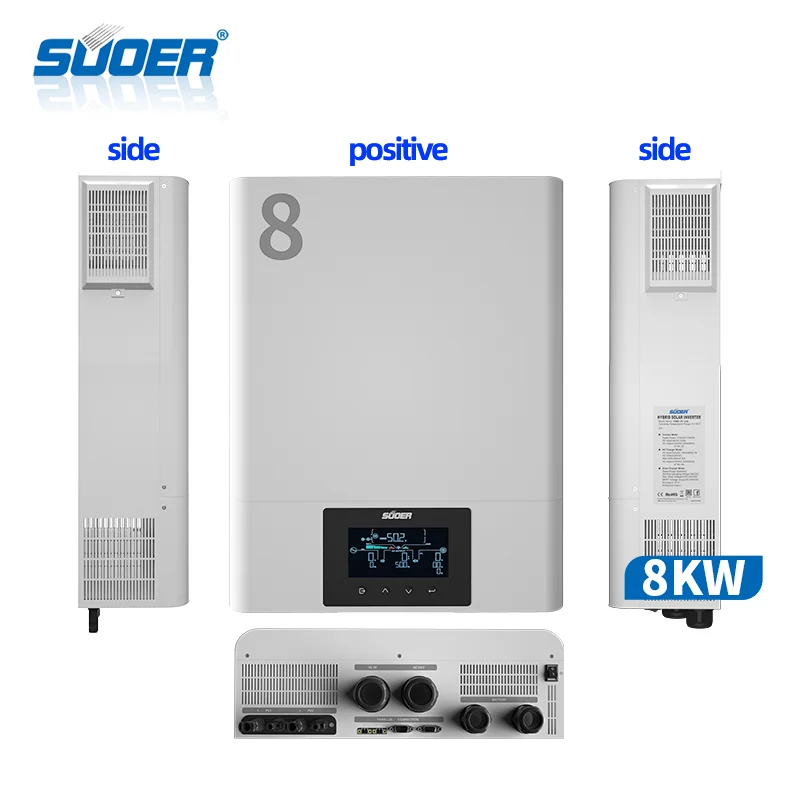 SUOER 8KW 10KW 11KW Smart Hybrid Solar Inverter AC/DC Inverters Single Output 80A with 60Hz Frequency and MPPT Solar Charger