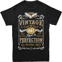 Made In 1967 Vintage T-Shirt. Born 1967 50Th Year Birthday Age Year dady  dad Gift Top  T Shirt  Any Logo Size Hip Hop T Shirt