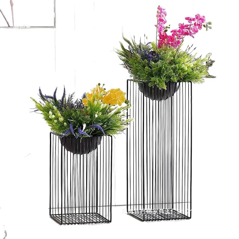 حامل زهور من الحديد الذهبي حامل نباتي عمودي داخلي، شرفة غرفة المعيشة، حامل زهور أنيق، ديكور منزلي حديث #4