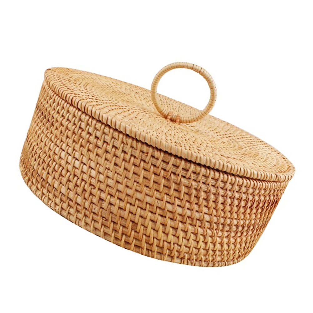 

Wooden Snacks Box Storage Basket Container Platter Household Nut Dessert Versatile Cover EcoFriendly Reusable Home Decor