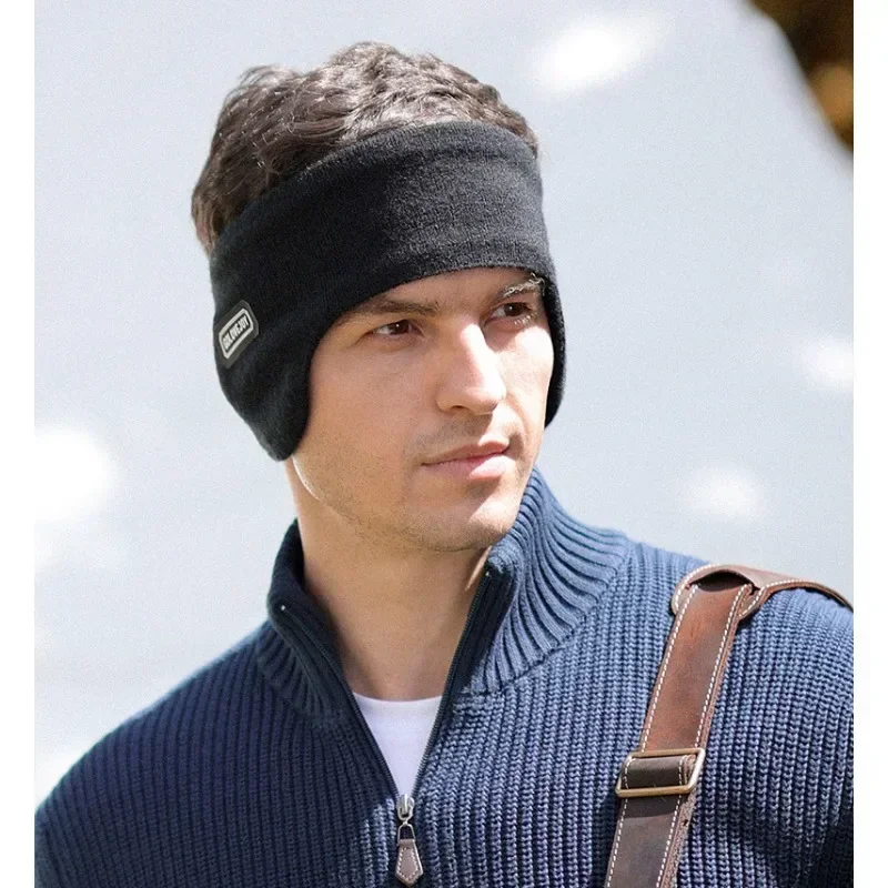 2024 Fashion Winter Skiing Earmuffs Men Outdoor Sport Riding Windproof Double Layer Warm Headwear Earmuffs Ear Warmers Hair Band