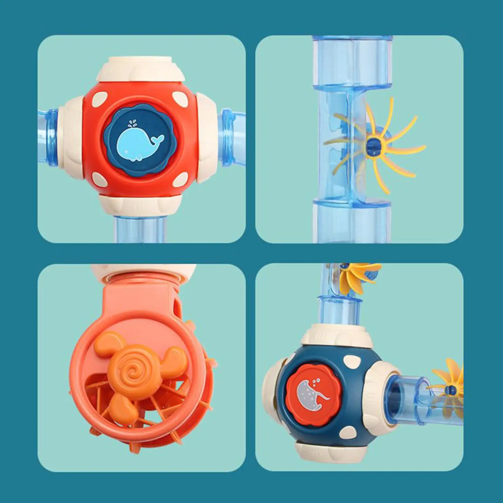 

Bathtub Wall Toys Educational Water Pipe Bath Toys For Boys Girls Ages 3 Preschoolers Nursery Swimming Pool Daycare Centers