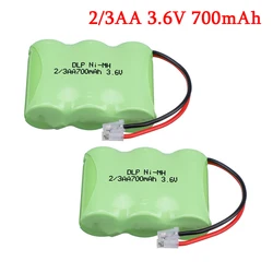 Mini Universal Connectors NIMH 3.6V 700mAh 2/3AA Table Desk Cordless Phone Rechargeable Battery Pack