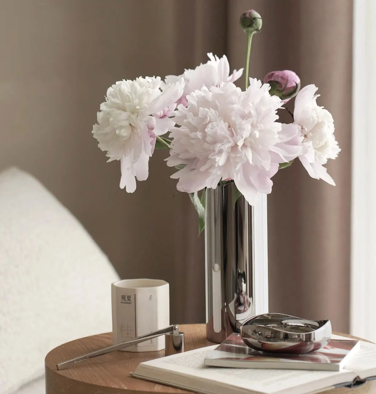 Flower Vase Decorative Centerpiece For Home or Wedding SUS304 Stainless Steel, 8.2