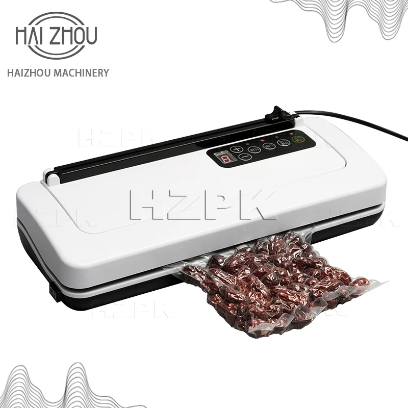 HAIZHOU Vacuum Sealer Machine Dapur Kedap Udara Mesin Vacum Makanan With Bag Cutting 220mm HZ-200A