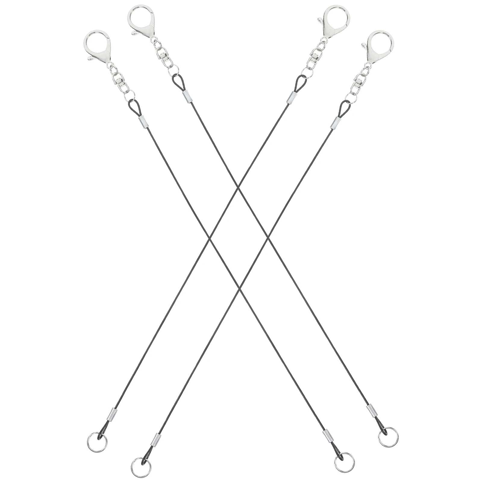 

4Pcs Pen Lanyard Stylus Holder Steel Wire PU Material Portable Lightweight for Keys Badges Travel Work