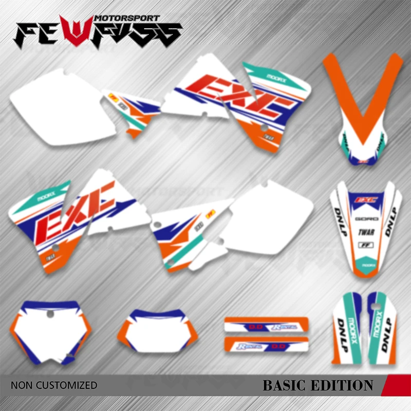 

Fewfuss For EXC SX 1998 1999 2000 Customized Background Decals Sticker Kits Number Name Custom